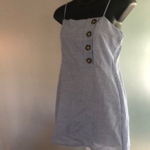 Size S. Blue and white dress